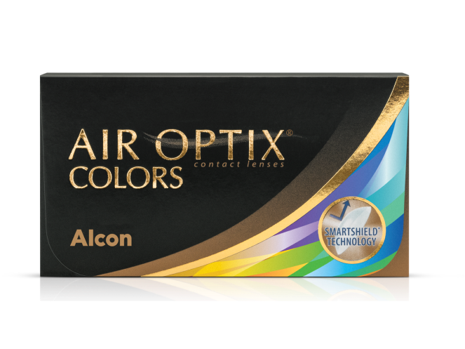Box of AIR OPTIX Colors contact lenses